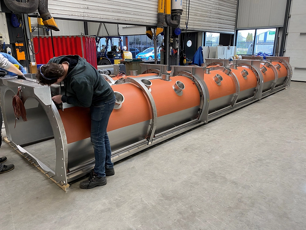 Schroefwarmtewisselaars met stoominjectie en elektrische tracing